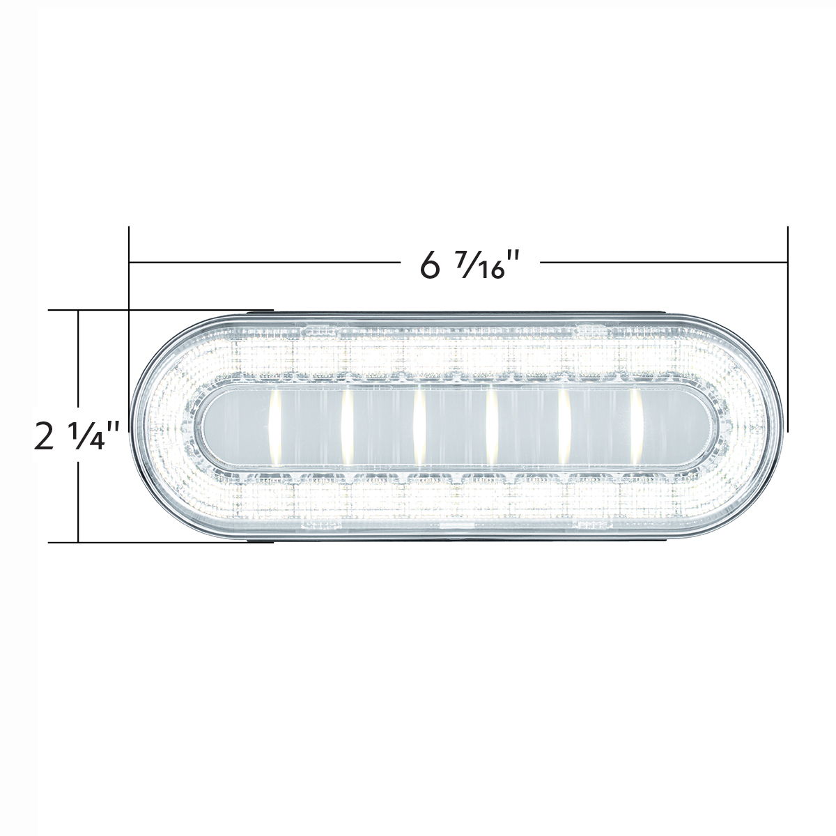 30 LED 6" Oval Lumos Light I-Series (Back-Up) - White LED/Clear Lens - Thumbnail 8