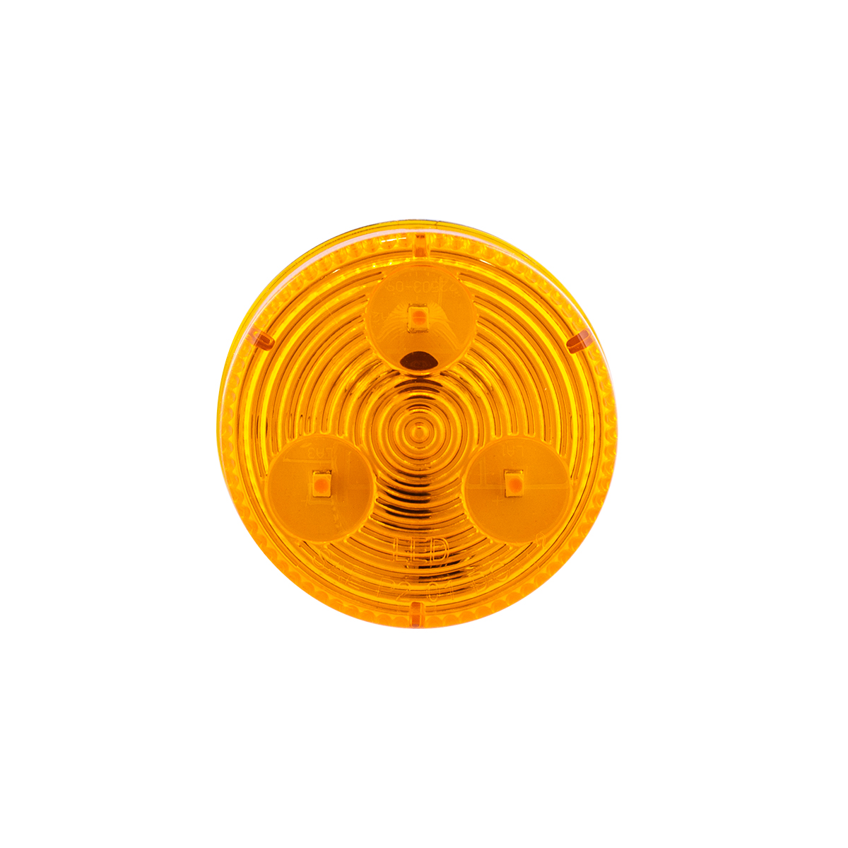 3 LED 2" Round Low Profile Light (Clearance/Marker) - Amber LED/Lens (Bulk) - Thumbnail 2