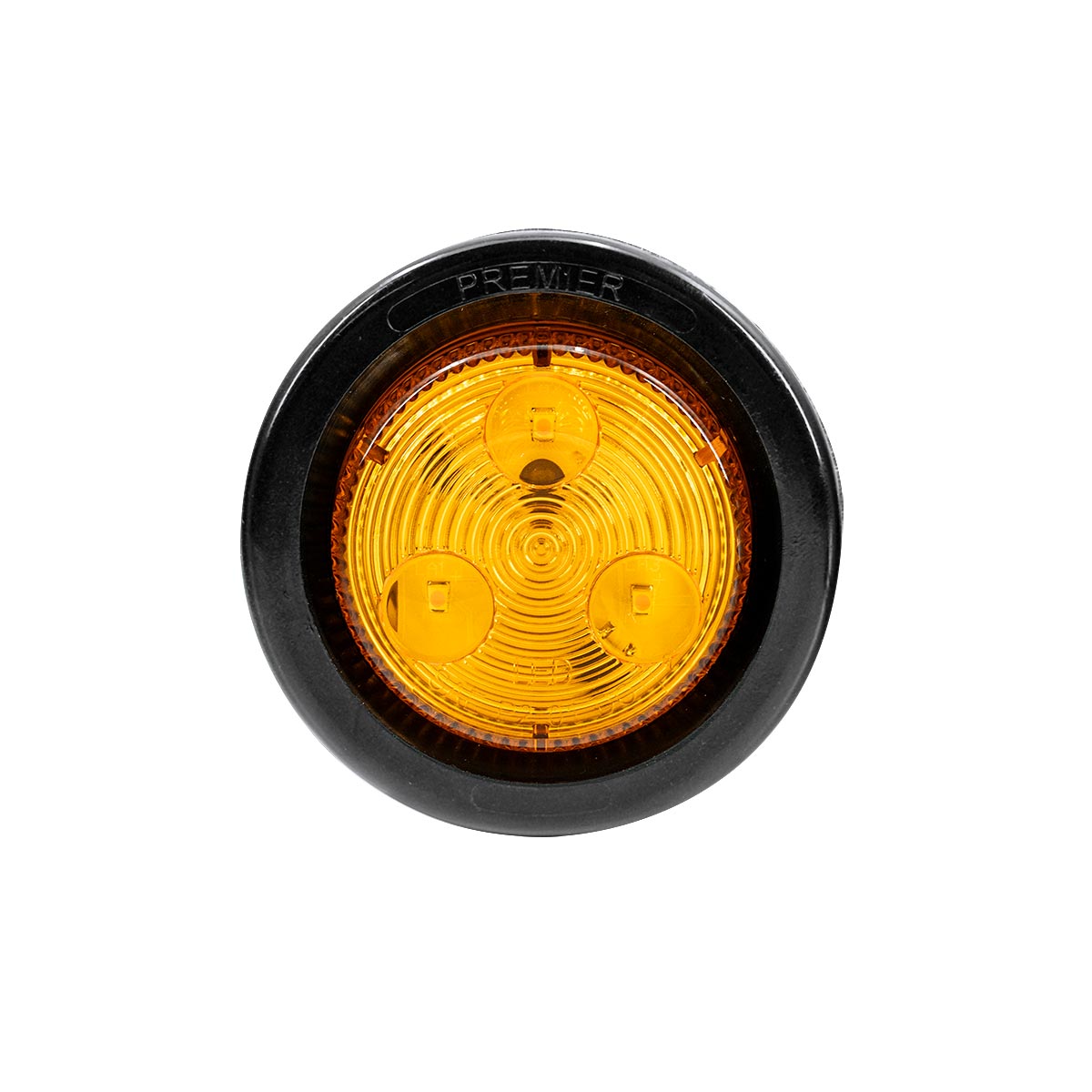 3 LED 2" Round Low Profile Light Kit (Clearance/Marker) - Amber LED/Lens - Thumbnail 2