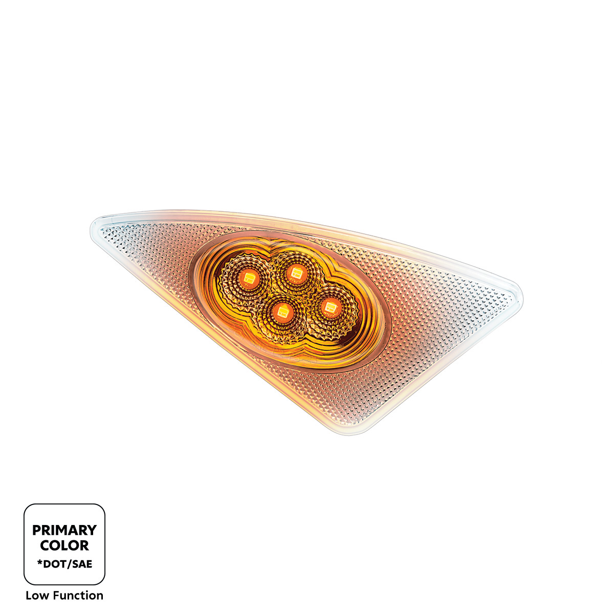 Double Fury 4 LED Fender Signal Light For 2008-2017 Kenworth T660-Amber & Blue LED, Passenger - Thumbnail 3