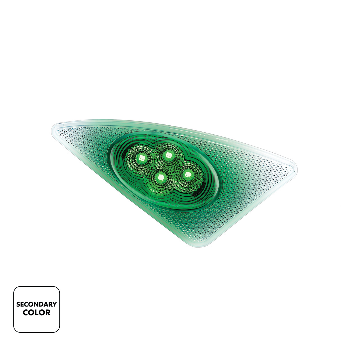 Double Fury 4 LED Fender Signal Light For 2008-2017 Kenworth T660-Amber & Green LED, Passenger - Thumbnail 4