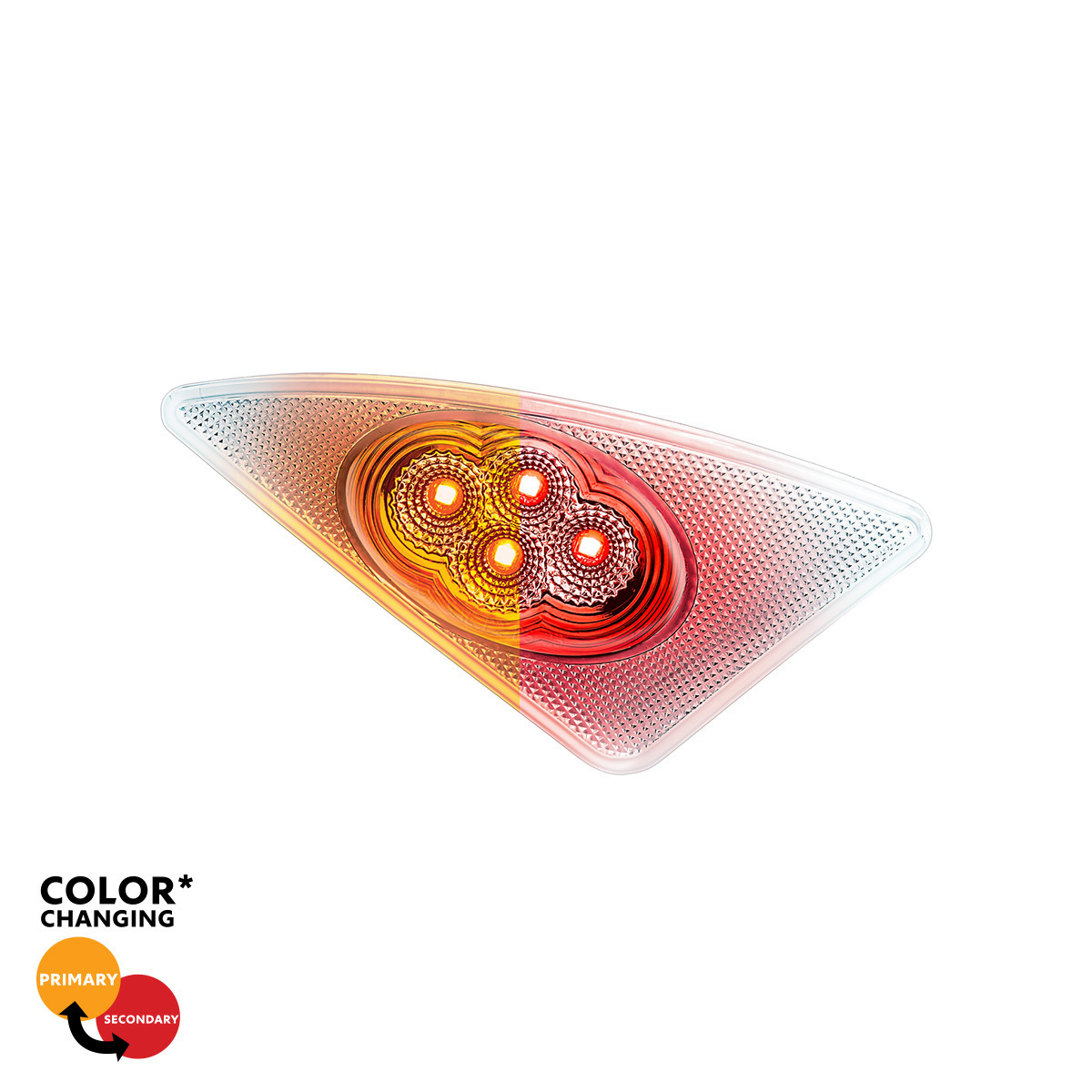 Double Fury 4 LED Fender Signal Light For 2008-2017 Kenworth T660-Amber & Red LED, Passenger - Thumbnail 19