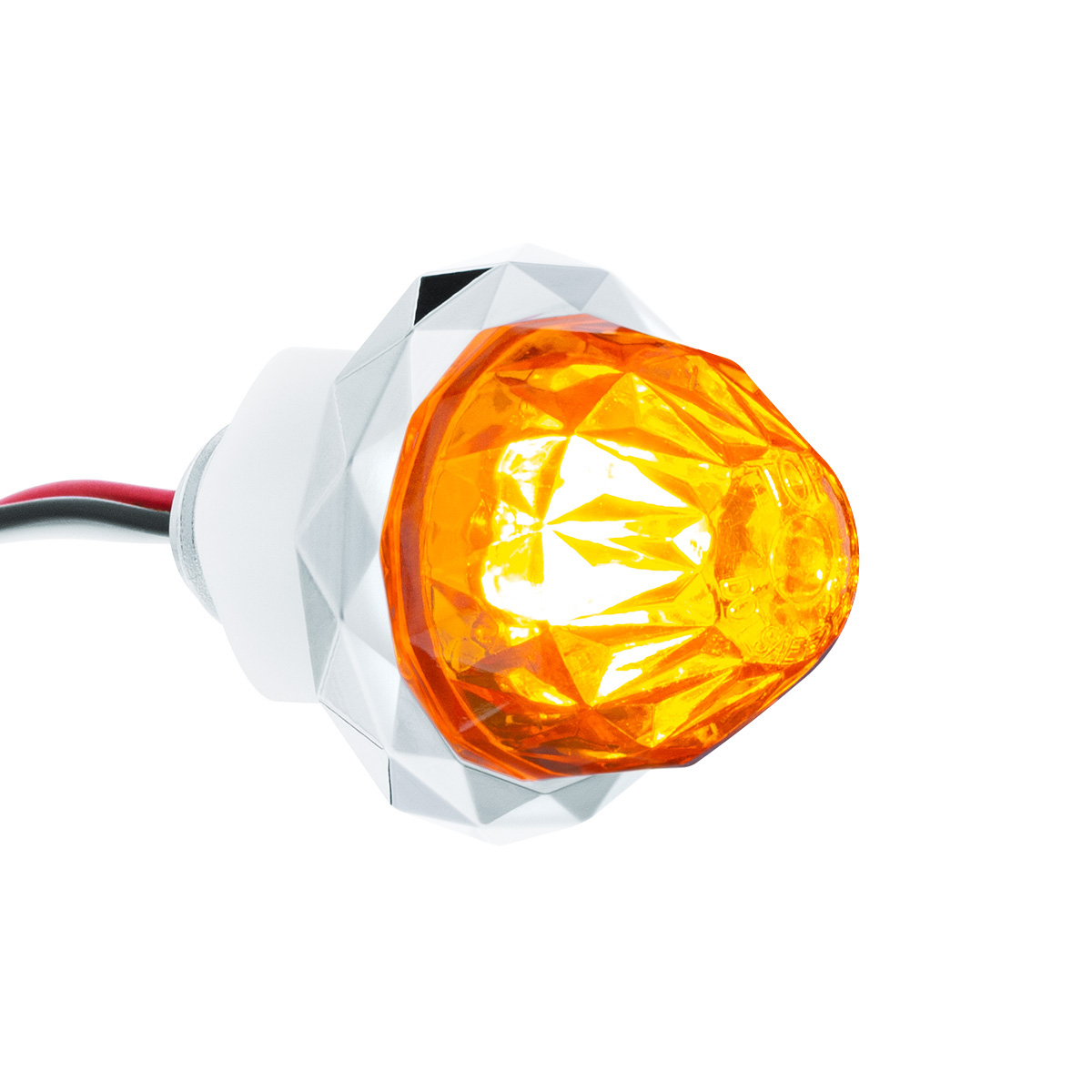 2 LED Dual Function Mini Crystal Watermelon Light (Clearance/Marker)-Amber LED/Amber Lens - Thumbnail 3