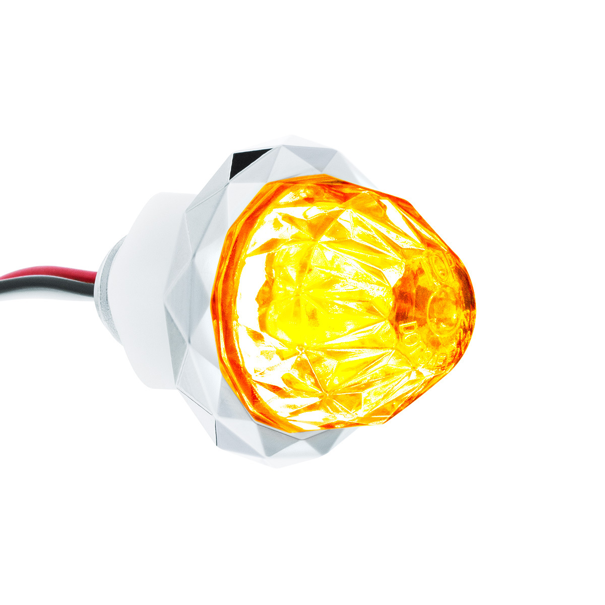 2 LED Dual Function Mini Crystal Watermelon Light (Clearance/Marker)-Amber LED/Clear Lens - Thumbnail 3