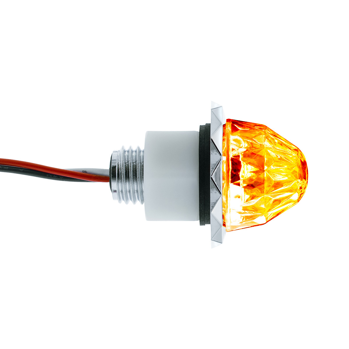 2 LED Dual Function Mini Crystal Watermelon Light (Clearance/Marker)-Amber LED/Clear Lens - Thumbnail 5