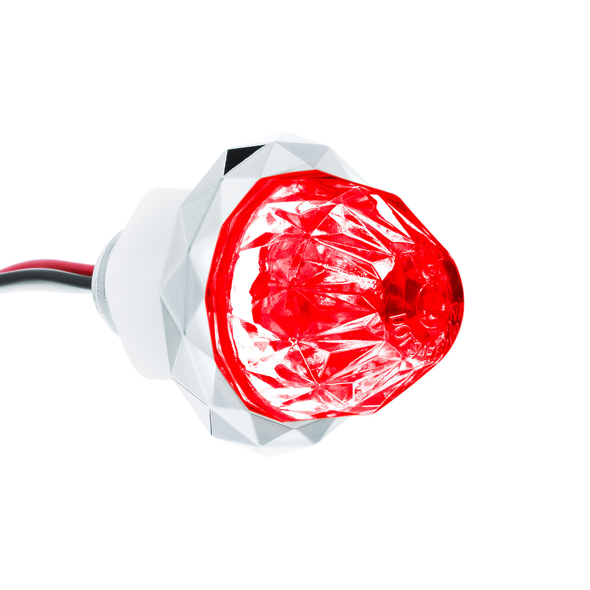 2 LED Dual Function Mini Crystal Watermelon Light (Clearance/Marker)-Red LED/Clear Lens - Thumbnail 3