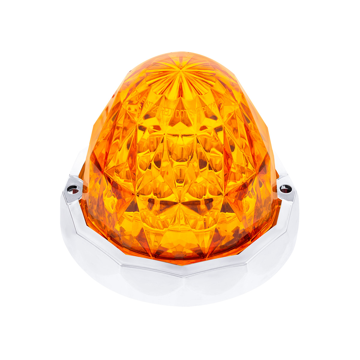 19 LED Dual Function Crystal Watermelon Light Kit With Bezel-Amber LED/Amber Lens - Thumbnail 2