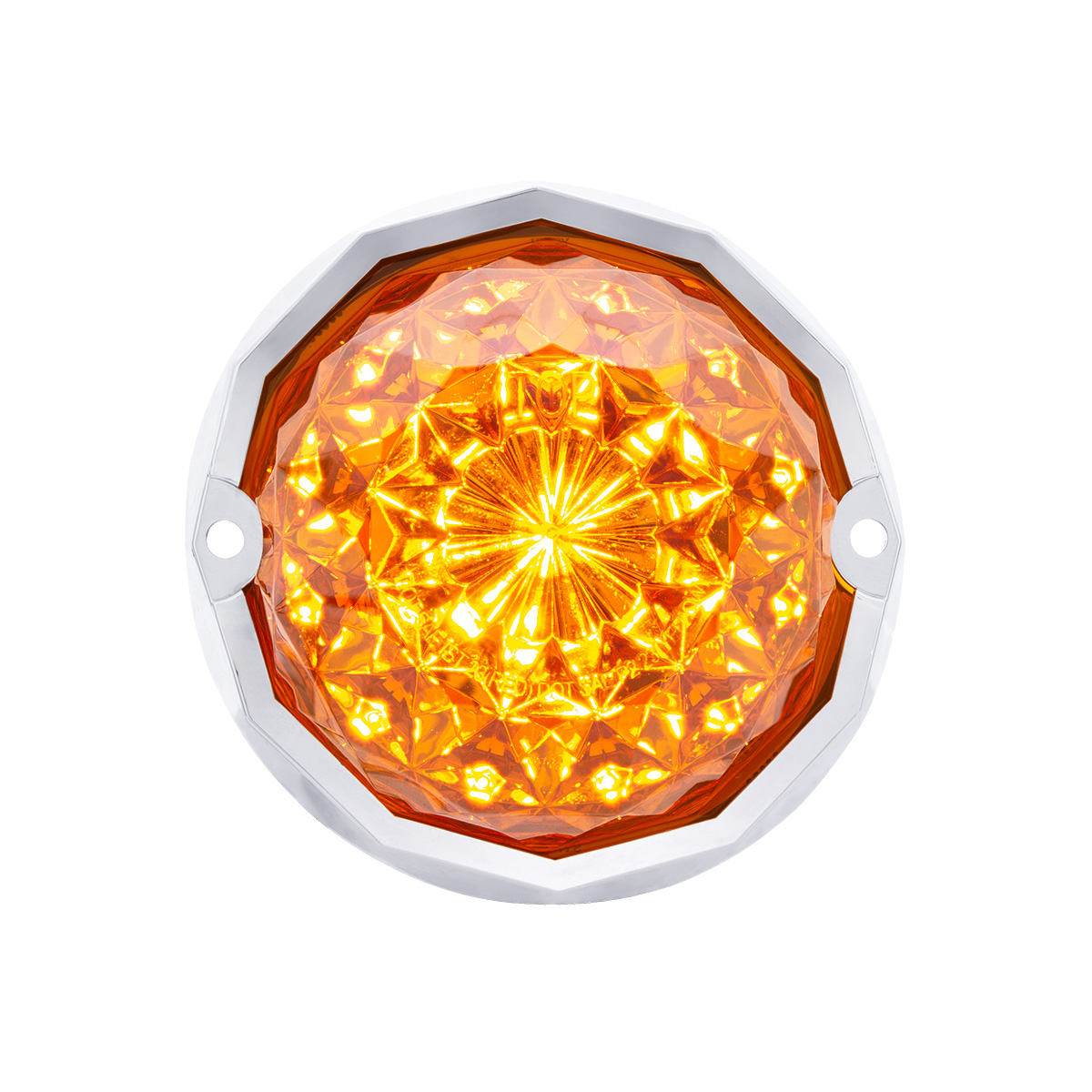 19 LED Dual Function Crystal Watermelon Light Kit With Bezel-Amber LED/Amber Lens - Thumbnail 5