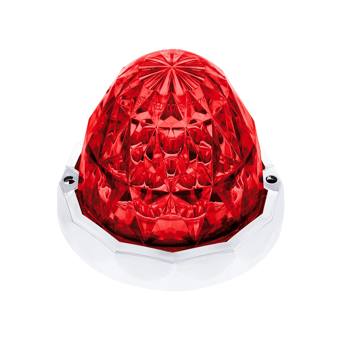 19 LED Dual Function Crystal Watermelon Light Kit With Bezel-Red LED/Red Lens - Thumbnail 2