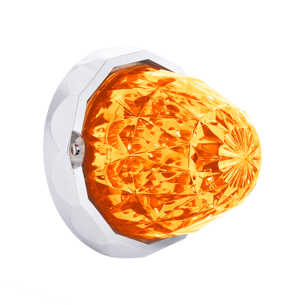 19 LED Dual Function Crystal Watermelon Light Kit With Bezel-Amber LED/Clear Lens - Thumbnail 3