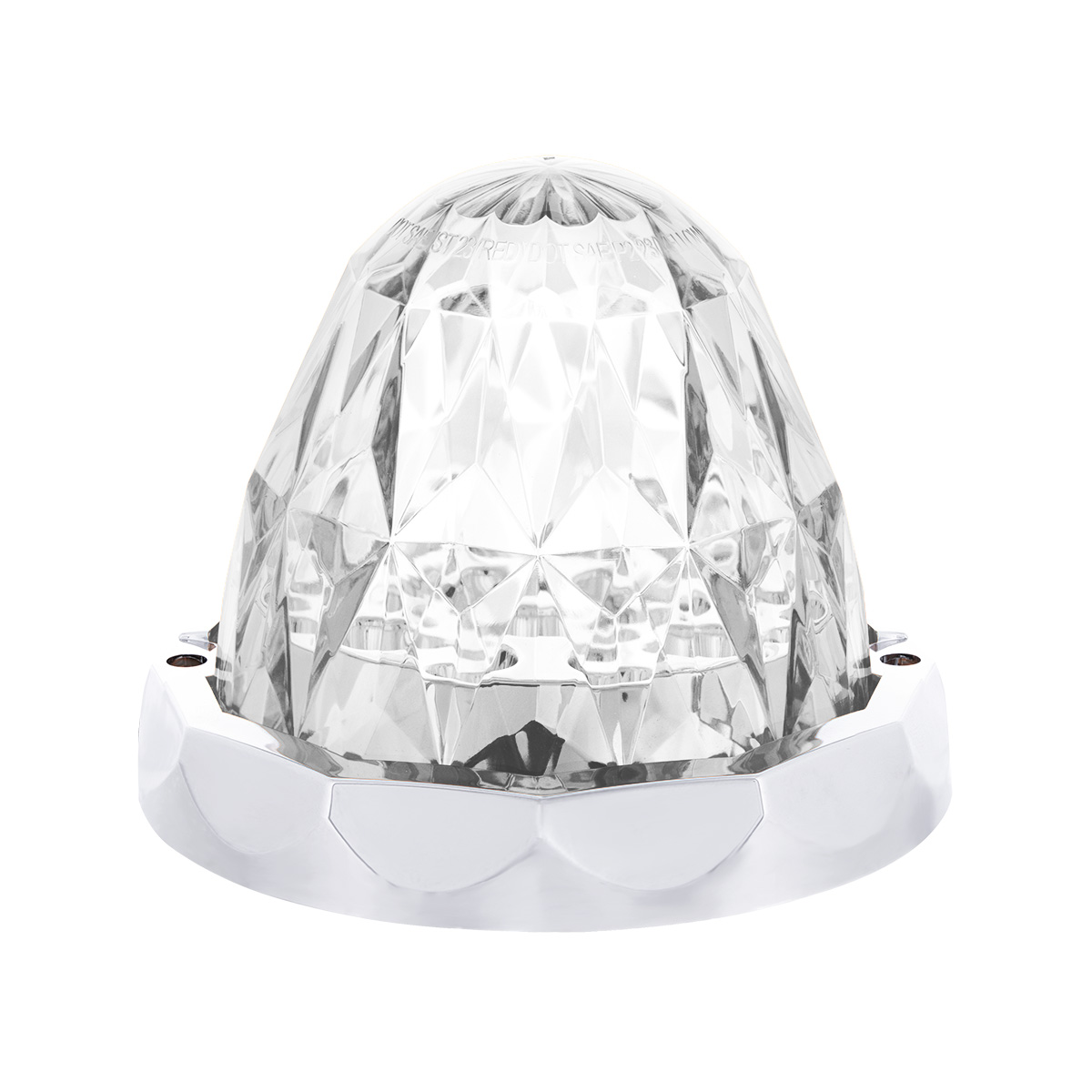 19 LED Dual Function Crystal Watermelon Light Kit With Bezel-Red LED/Clear Lens - Thumbnail 7