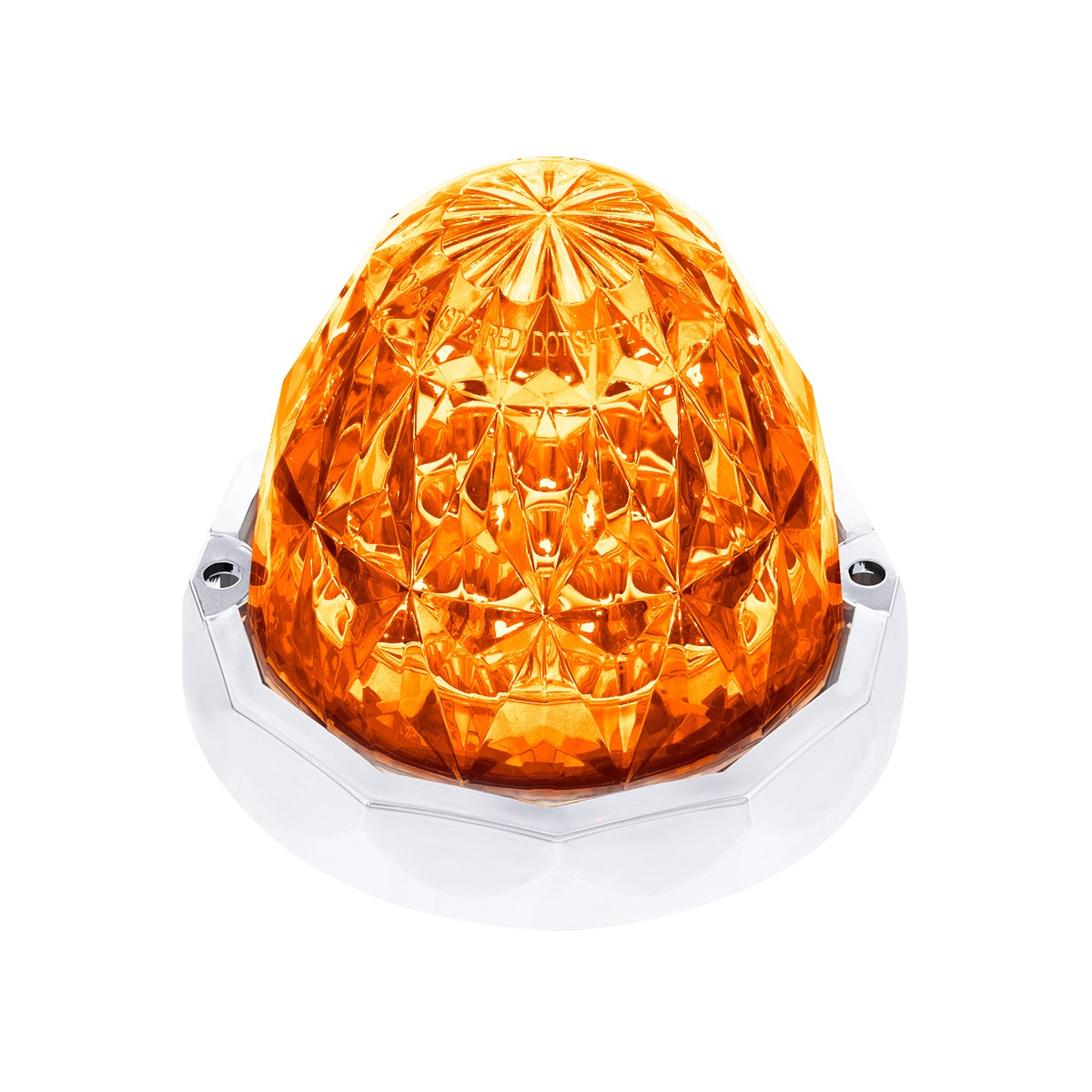 Double Fury 19 LED Dual Function Crystal Watermelon Light Kit With Bezel-Amber & Green LED/Clear Lens - Thumbnail 2