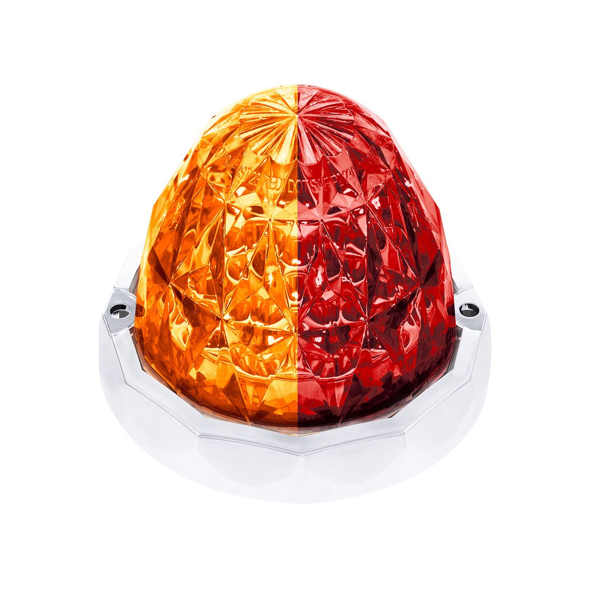 Double Fury 19 LED Dual Function Crystal Watermelon Light Kit With Bezel-Amber & Red LED/Clear Lens