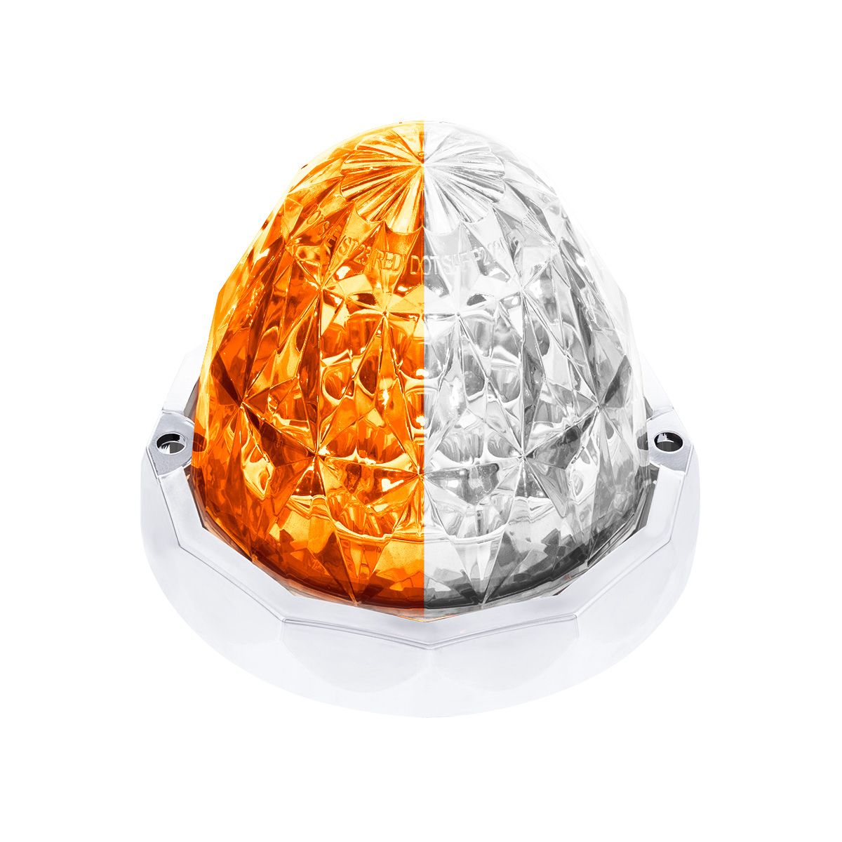 Double Fury 19 LED Dual Function Crystal Watermelon Light Kit With Bezel-Amber & White LED/Clear Lens