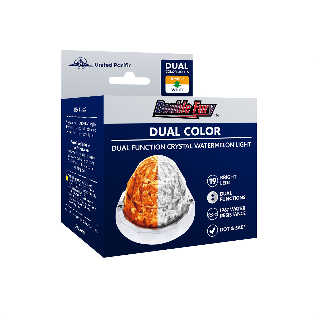 Double Fury 19 LED Dual Function Crystal Watermelon Light Kit With Bezel-Amber & White LED/Clear Lens - Thumbnail 18