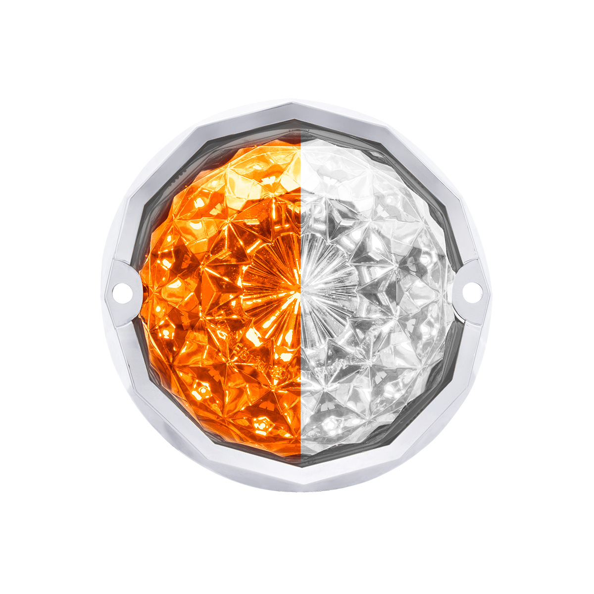 Double Fury 19 LED Dual Function Crystal Watermelon Light Kit With Bezel-Amber & White LED/Clear Lens - Thumbnail 8