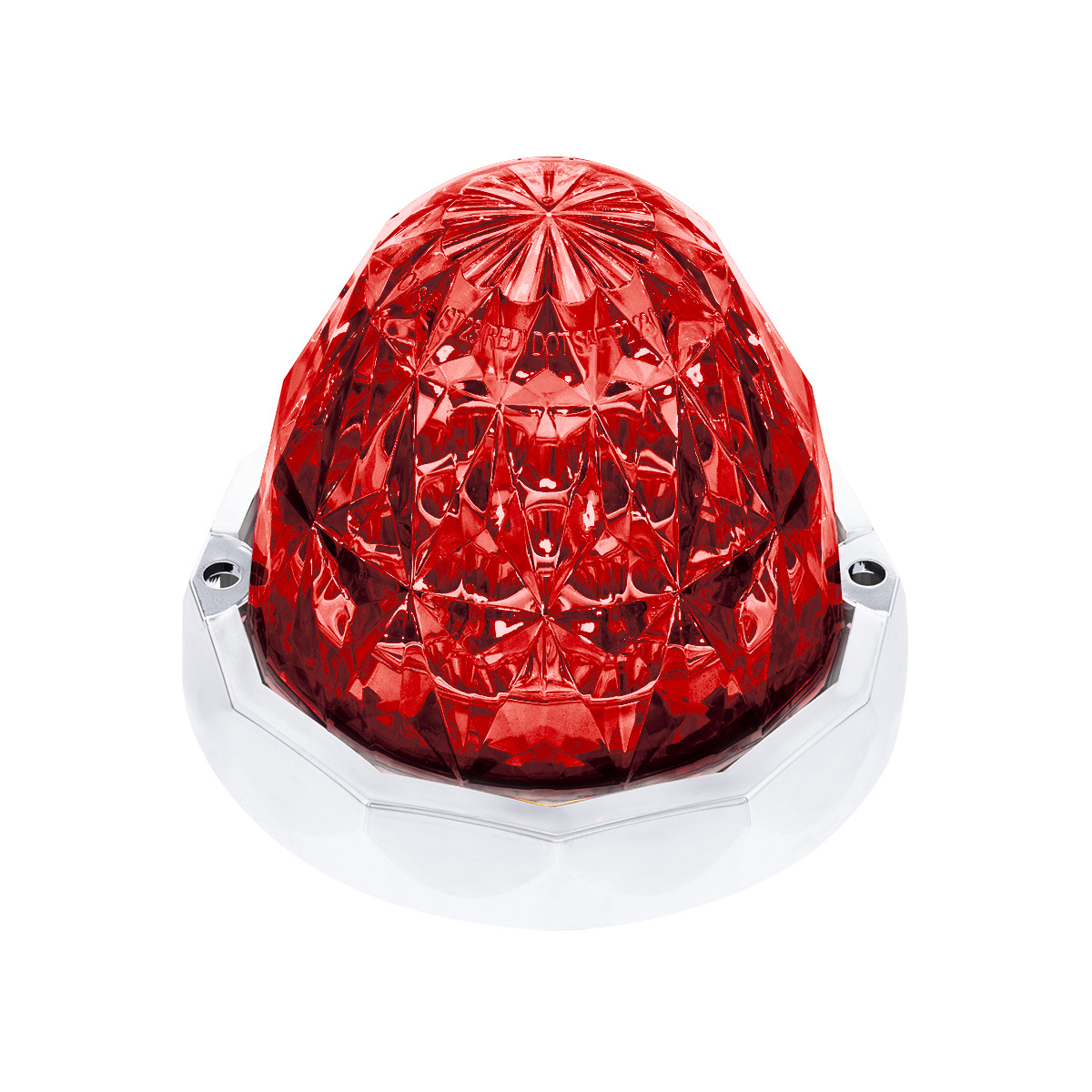 Double Fury 19 LED Dual Function Crystal Watermelon Light Kit With Bezel-Red & White LED/Clear Lens - Thumbnail 2