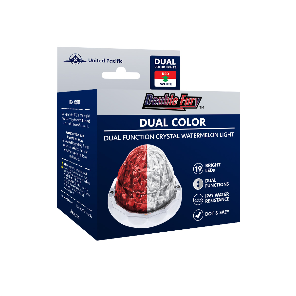 Double Fury 19 LED Dual Function Crystal Watermelon Light Kit With Bezel-Red & White LED/Clear Lens - Thumbnail 18