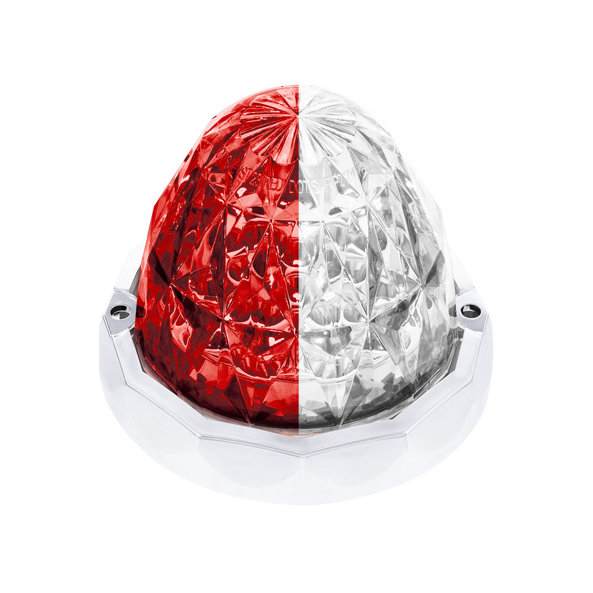 Double Fury 19 LED Dual Function Crystal Watermelon Light Kit With Bezel-Red & White LED/Clear Lens - Thumbnail 19