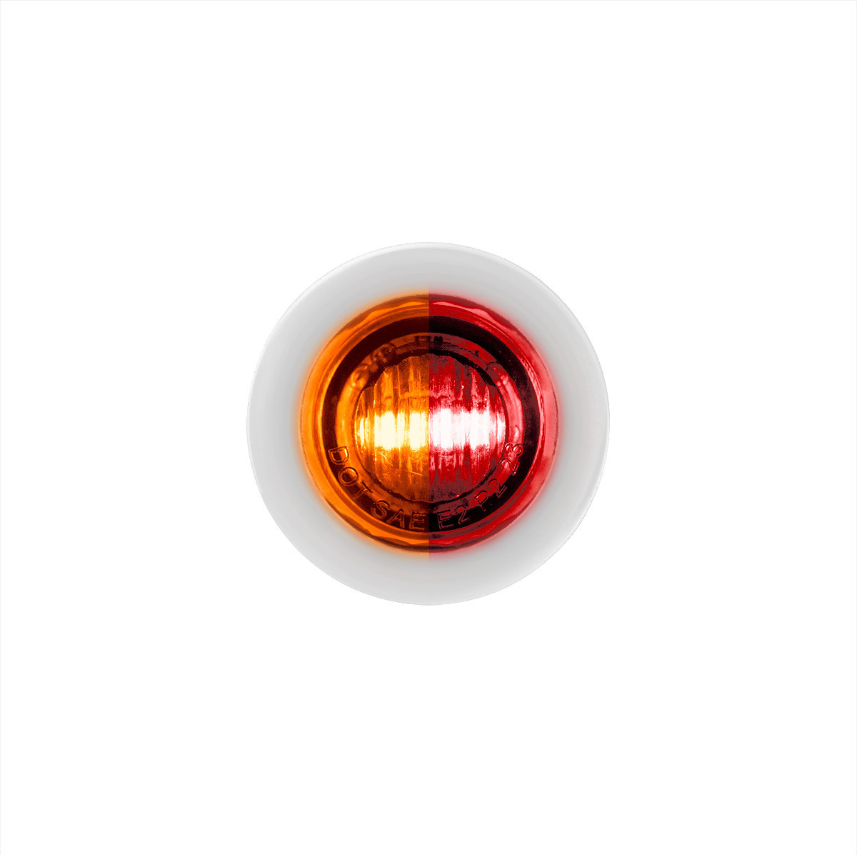2 LED 3/4" Mini Dual Function Double Fury Light (Clearance/Marker) - Amber & Red LED/Clear Lens - Thumbnail 14
