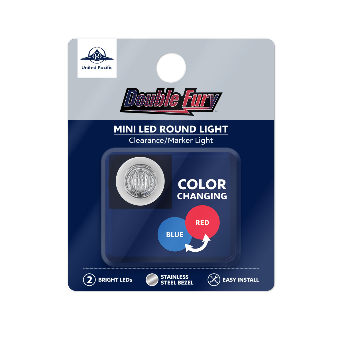 2 LED 3/4" Mini Dual Function Double Fury Light (Clearance/Marker) - Red & Blue LED/Clear Lens - Thumbnail 11