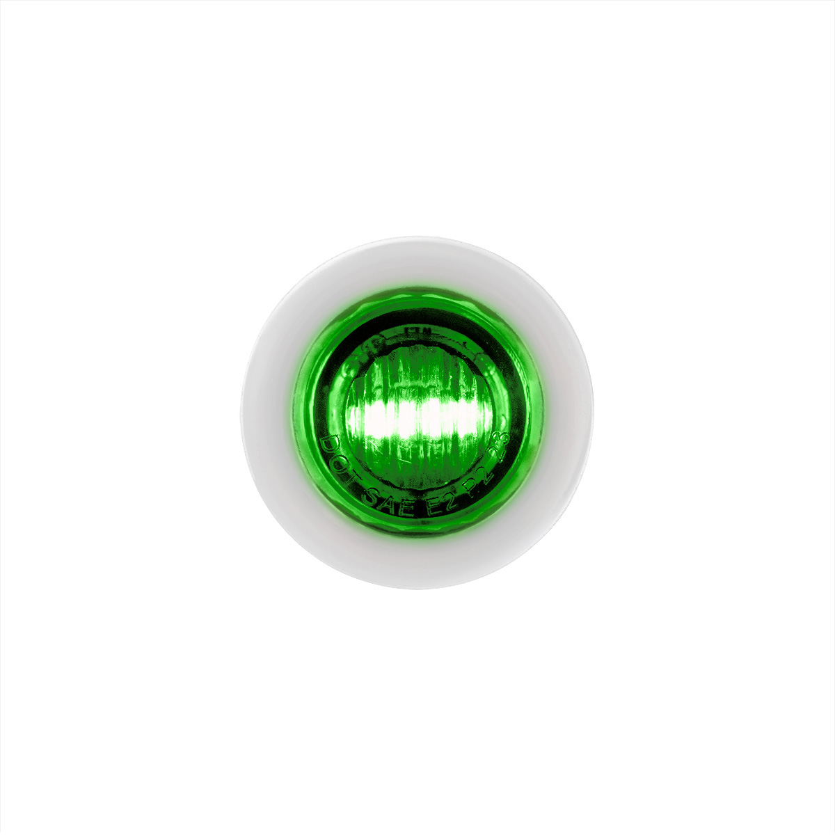 2 LED 3/4" Mini Dual Function Double Fury Light (Clearance/Marker) - Red & Green LED/Clear Lens - Thumbnail 3
