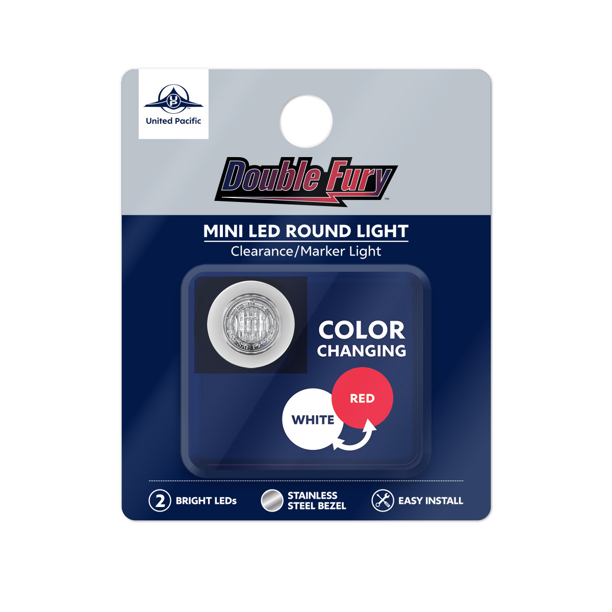 2 LED 3/4" Mini Dual Function Double Fury Light (Clearance/Marker) - Red & White LED/Clear Lens - Thumbnail 11