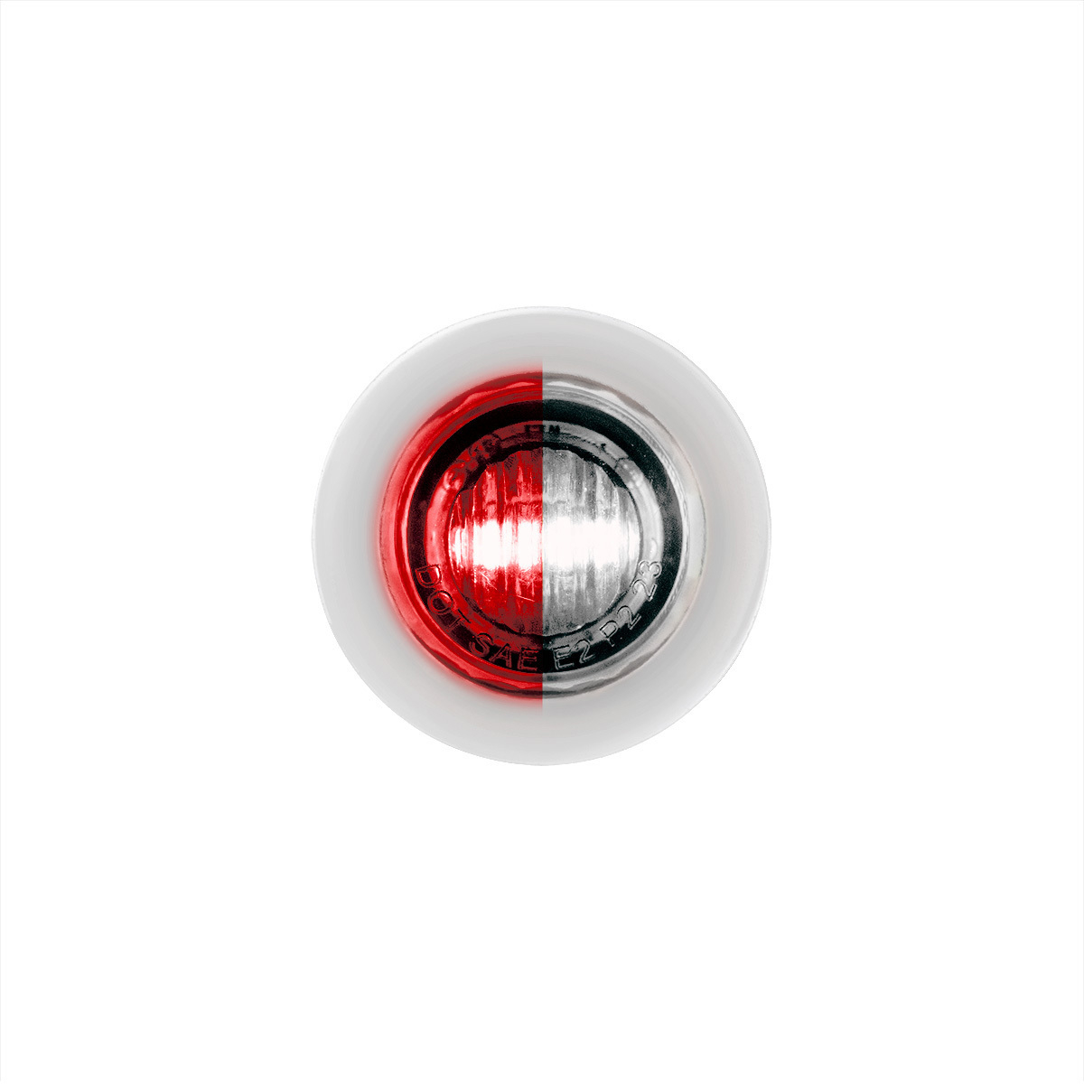 2 LED 3/4" Mini Dual Function Double Fury Light (Clearance/Marker) - Red & White LED/Clear Lens - Thumbnail 14