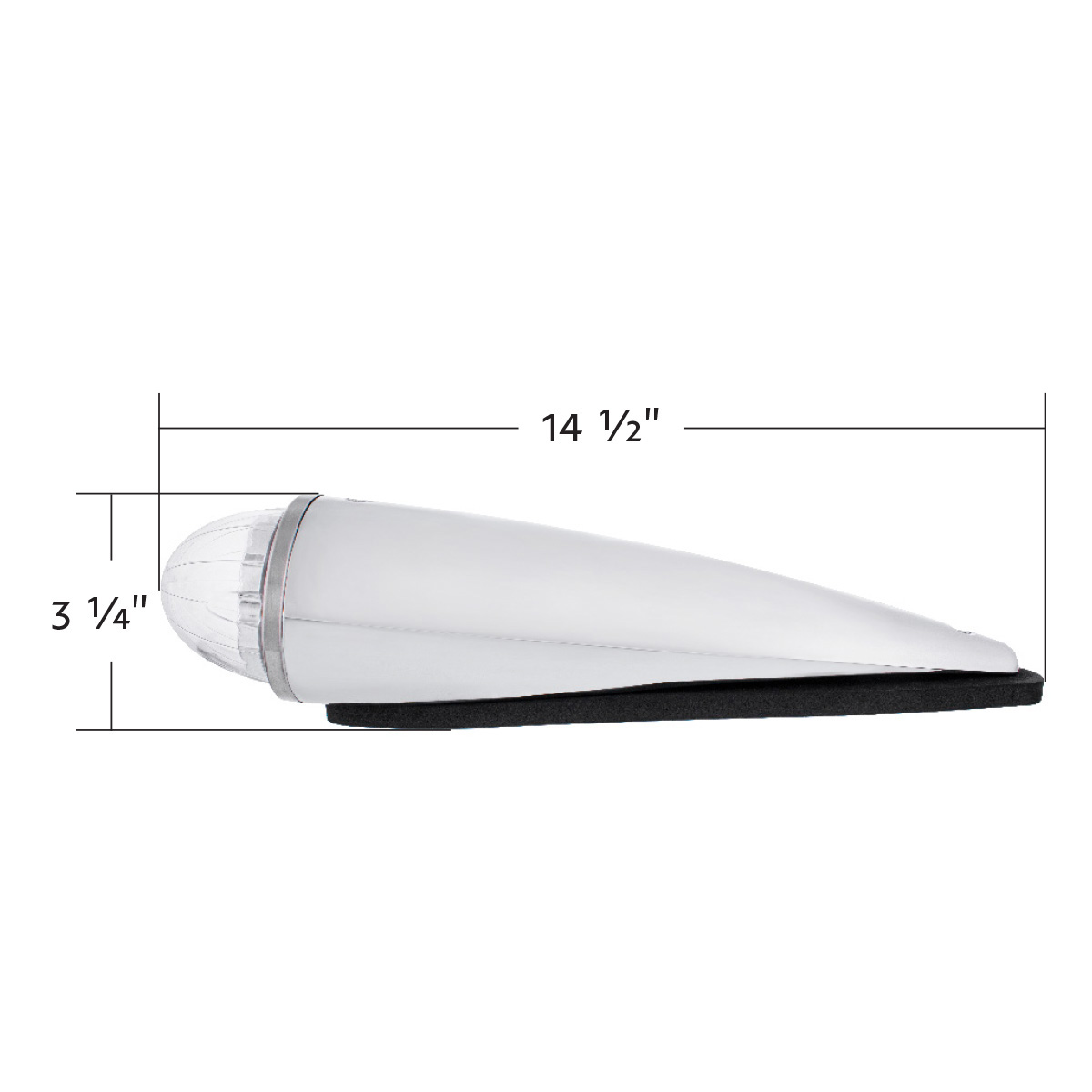 Double Fury 17 LED Dual Function Watermelon Torpedo Cab Light-Amber & Blue LED/Clear Lens - Thumbnail 16