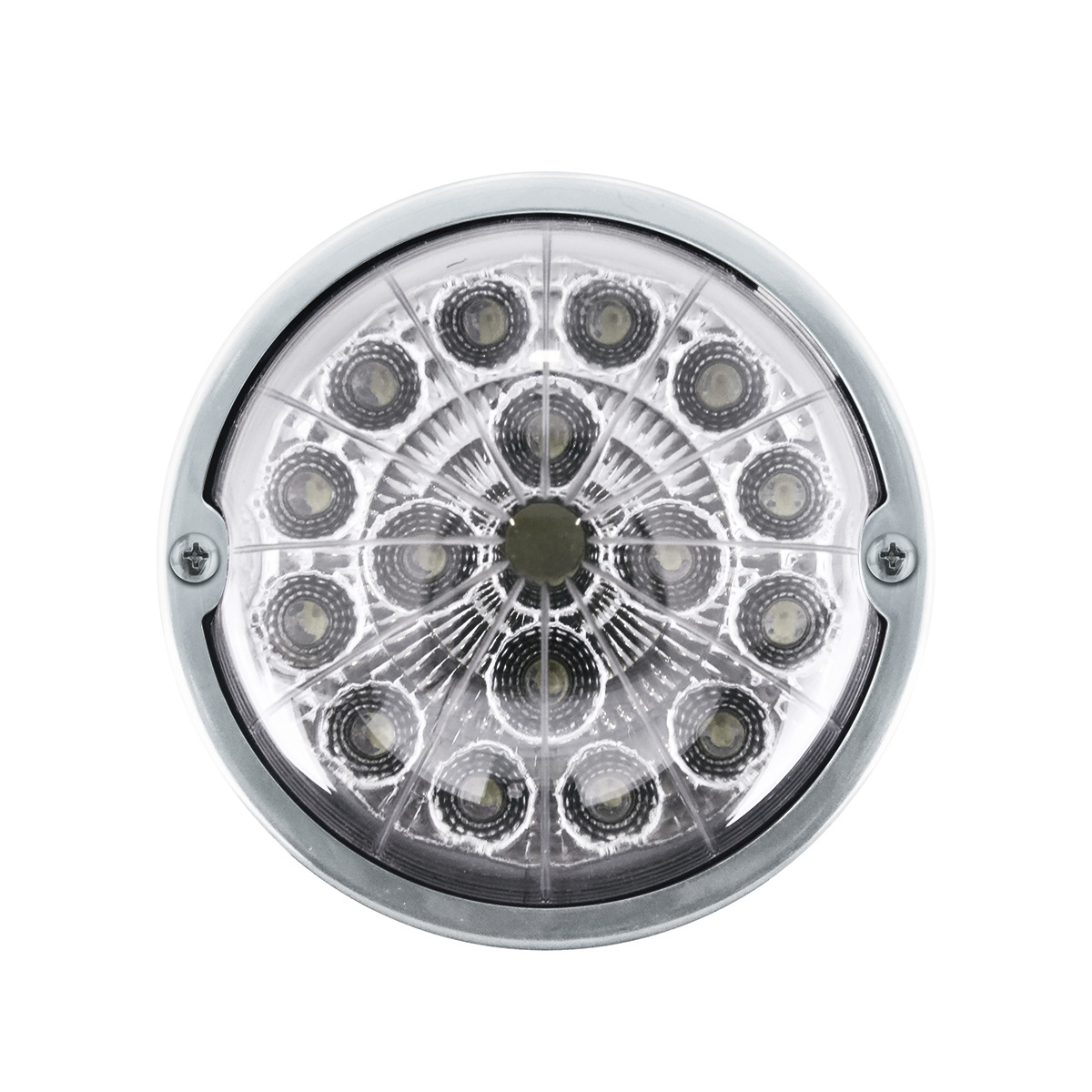 Double Fury 17 LED Dual Function Watermelon Torpedo Cab Light-Amber & Blue LED/Clear Lens - Thumbnail 8