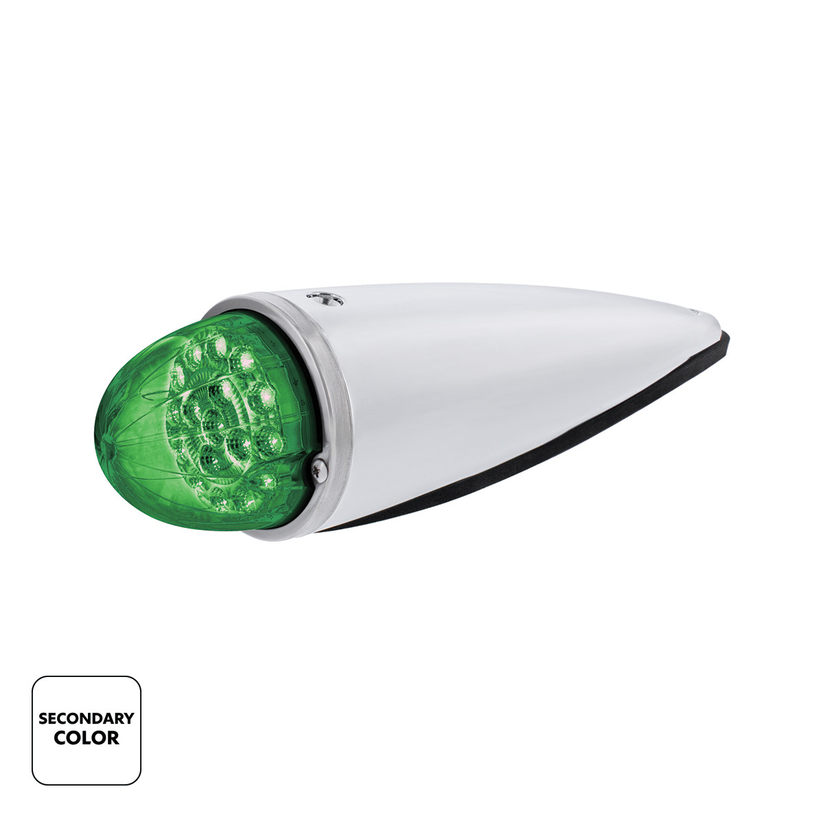 Double Fury 17 LED Dual Function Watermelon Torpedo Cab Light-Amber & Green LED/Clear Lens - Thumbnail 3