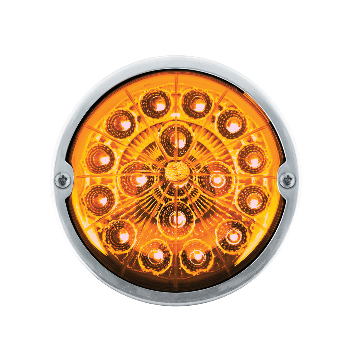 Double Fury 17 LED Dual Function Watermelon Torpedo Cab Light-Amber & Green LED/Clear Lens - Thumbnail 6