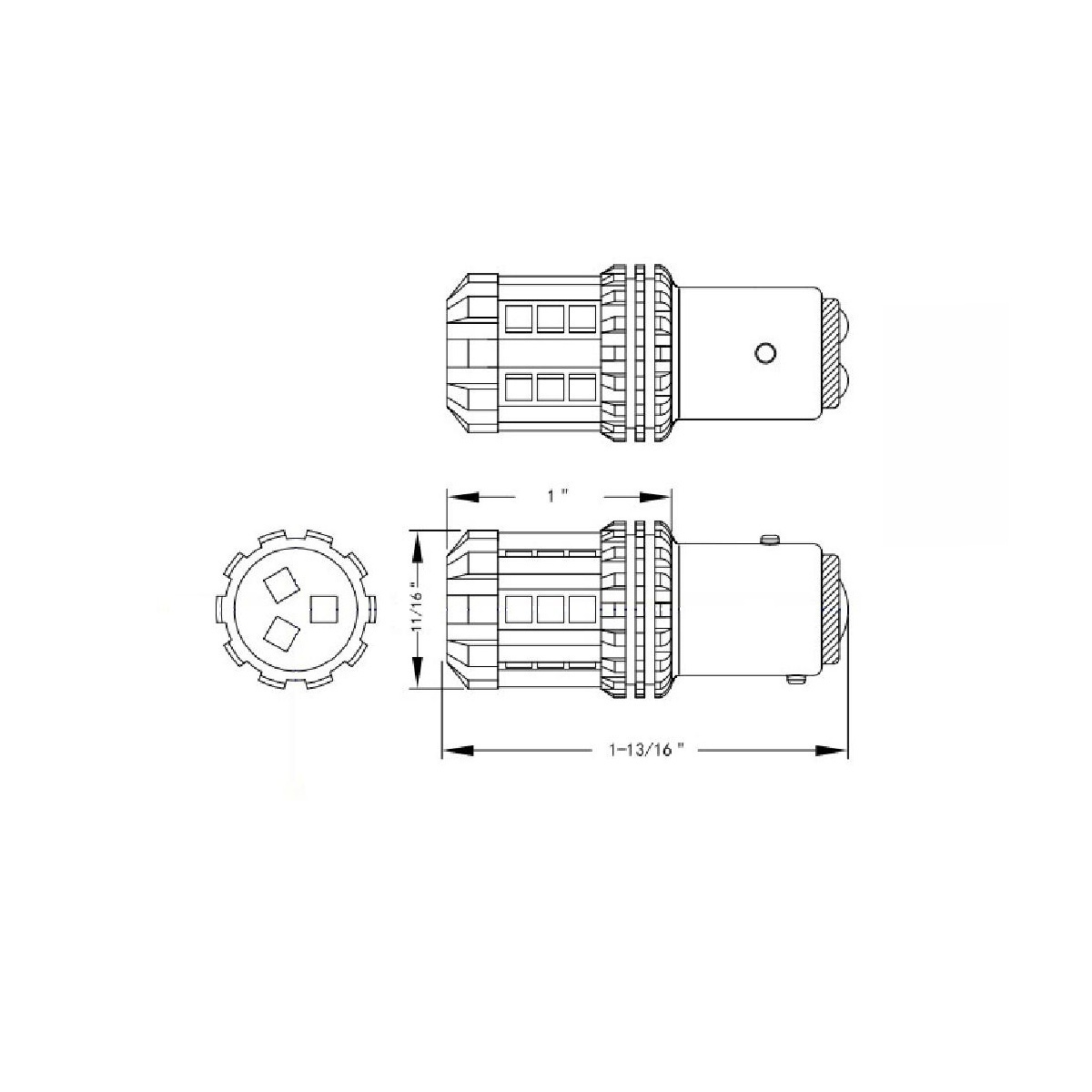 High Power 18 LED 1157 Bulb-Red - Thumbnail 10