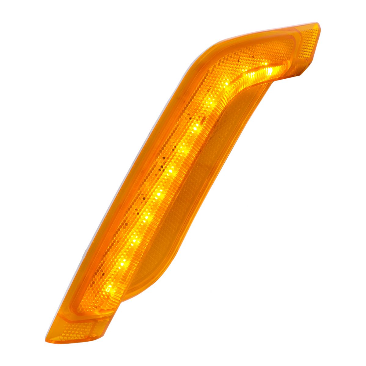12 Amber LED Fender Turn Signal Light For Peterbilt 579 (2012-2021) & 587 (2012-2018)- Driver, Amber Lens - Thumbnail 3