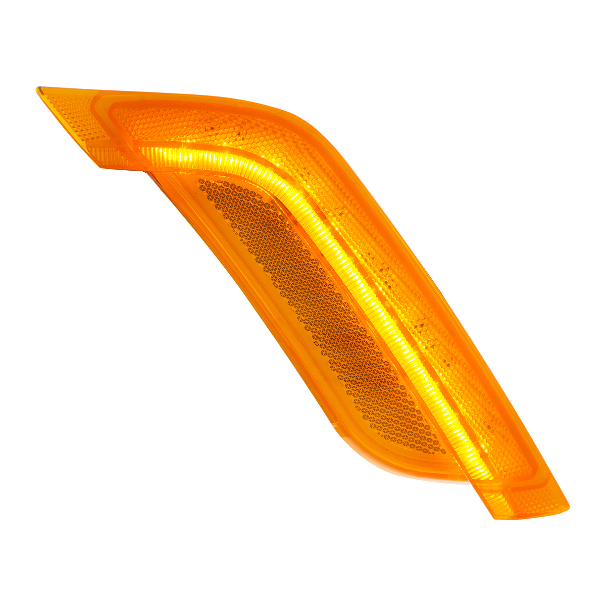 12 Amber LED Fender Turn Signal Light For Peterbilt 579 (2012-2021) & 587 (2012-2018)- Passenger, Amber Lens - Thumbnail 8