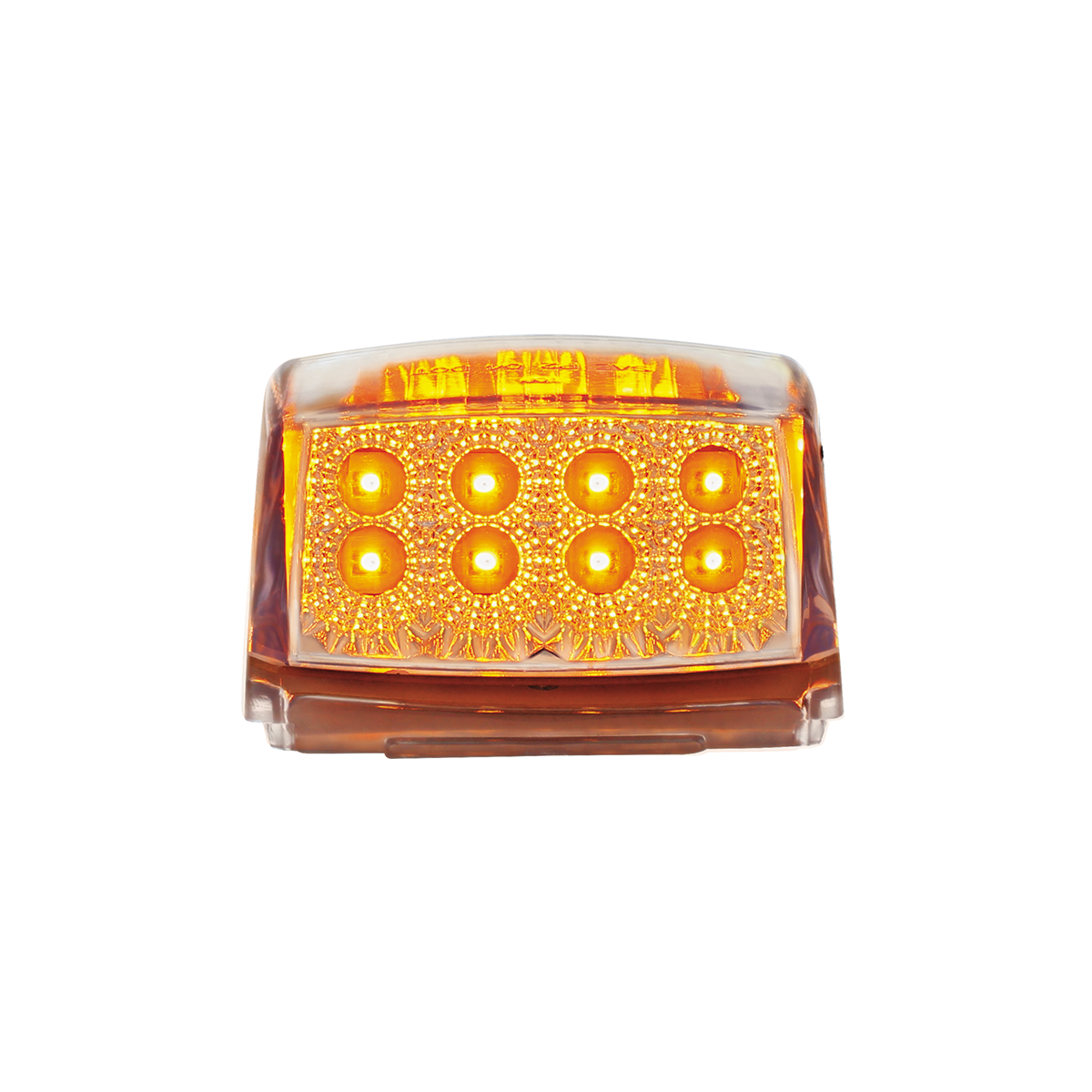 17 LED Reflector Square Cab Light - Amber LED/Clear Lens (5-Pack) - Thumbnail 3