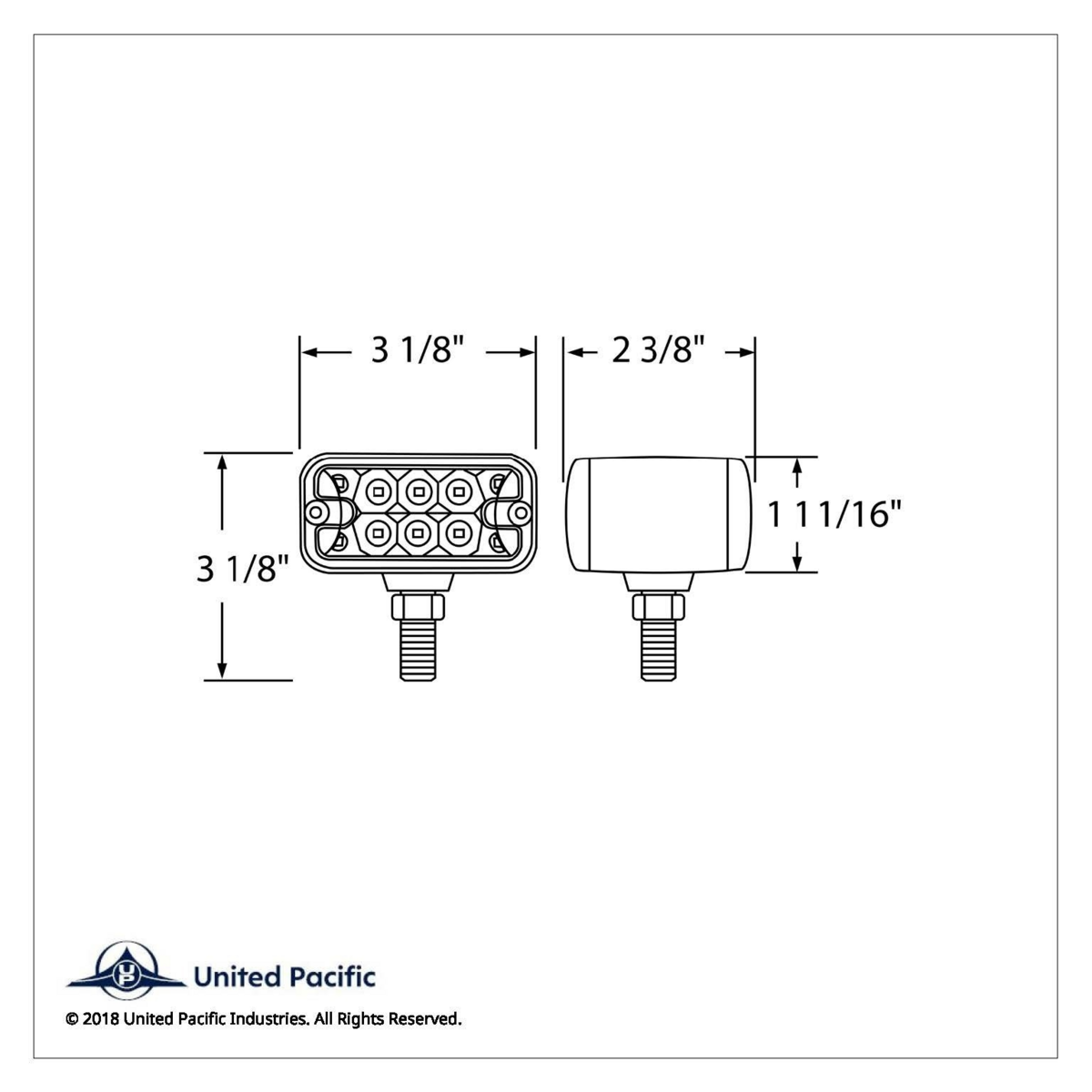 20 LED Dual Function Reflector Double Face Light - T-Mount -Amber & Red LED/Amber & Red Lens - Thumbnail 7