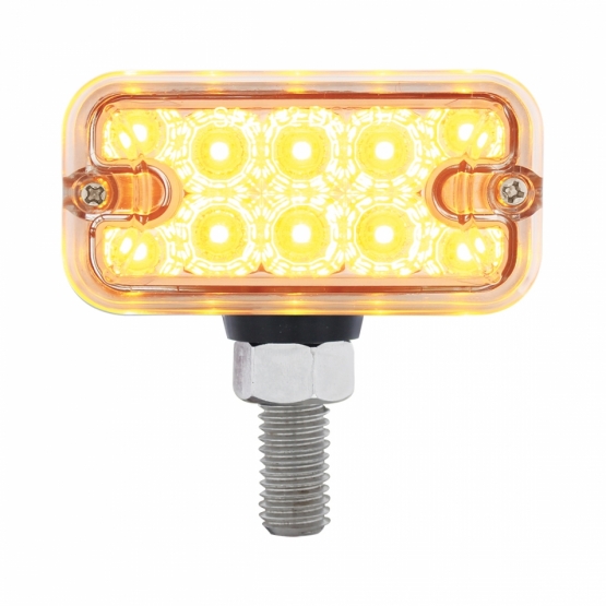 20 LED Dual Function Reflector Double Face Light - T-Mount - Amber & Red LED/Clear Lens - Thumbnail 3