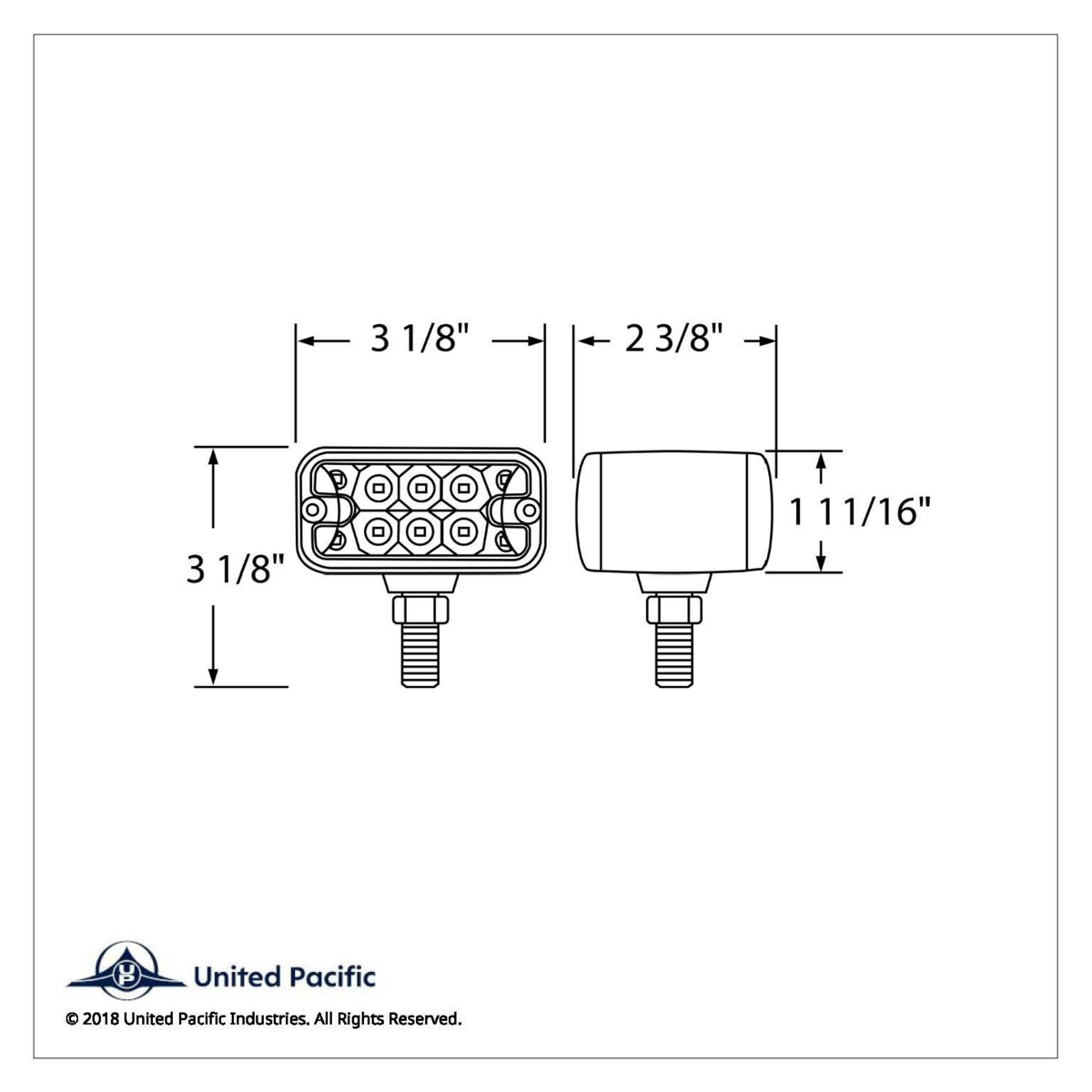 20 LED Dual Function Reflector Double Face Light - T-Mount - Amber & Red LED/Clear Lens - Thumbnail 7