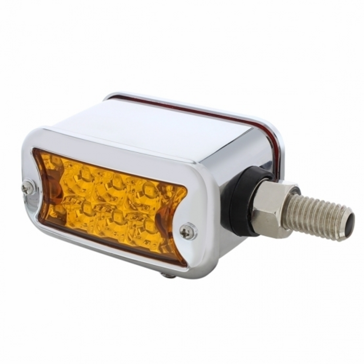 20 LED Dual Function Reflector Double Face Light W/Bezel - Horizontal Mount -Amber & Red LED/Amber & Red Lens