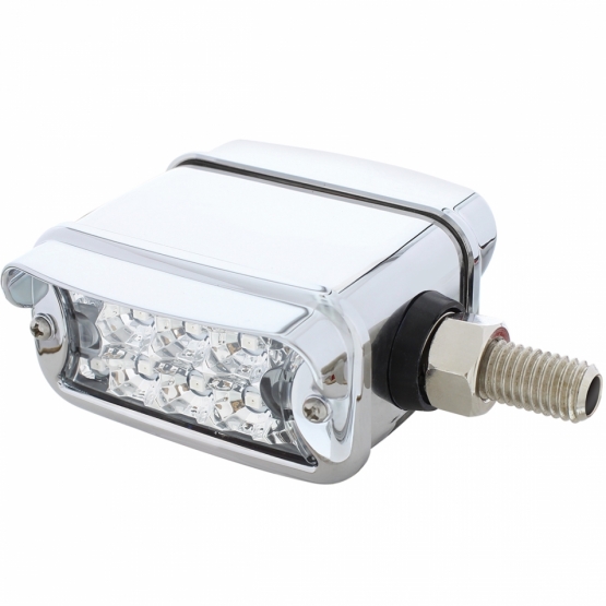 20 LED Dual Function Reflector Double Face Light W/Visor - Horizontal Mount -Amber & Red LED/Clear Lens - Thumbnail 2