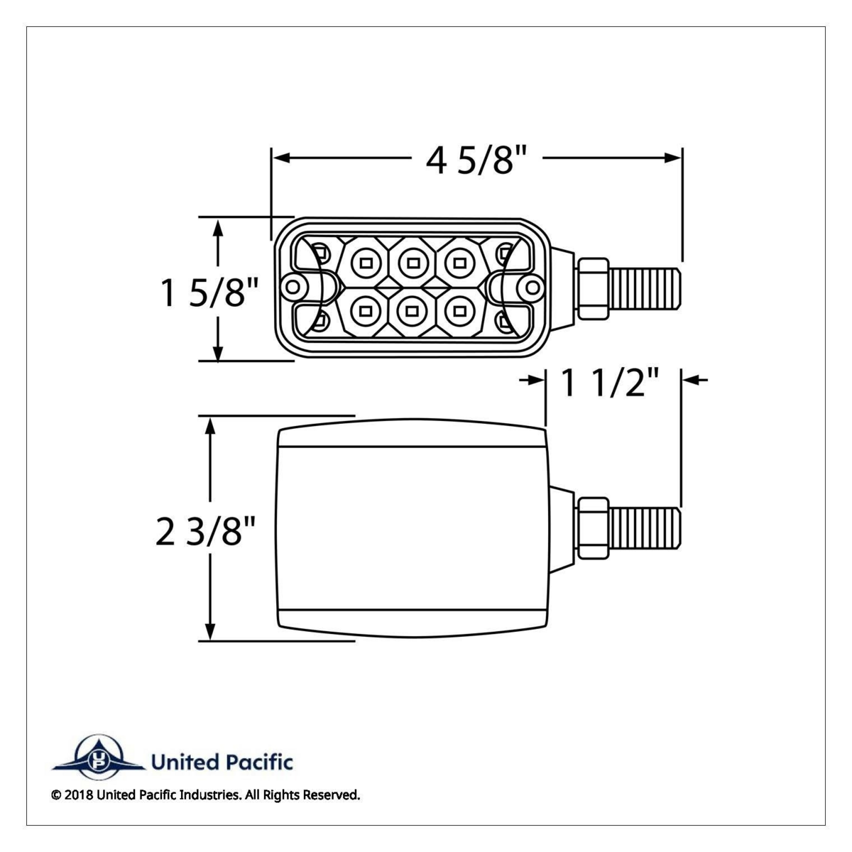 20 LED Dual Function Reflector Double Face Light - Horizontal Mount -Amber & Red LED/Clear Lens - Thumbnail 6