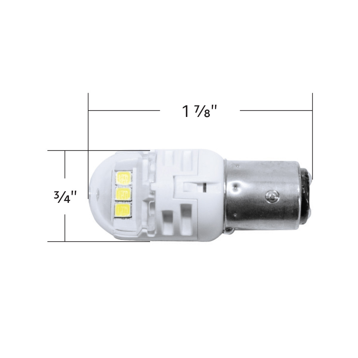 High Power 6 LED 1157 Bulb-White (Pair) - Thumbnail 9