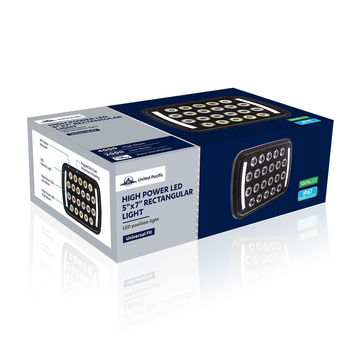 ULTRALIT - 22 High Power LED Rectangular Light With LED Position Light Bars - Thumbnail 9