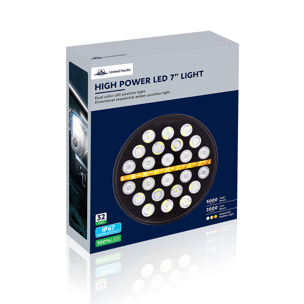 ULTRALIT - 24 High Power LED Circular Light With Dual Color LED Position Light Bar - Thumbnail 12