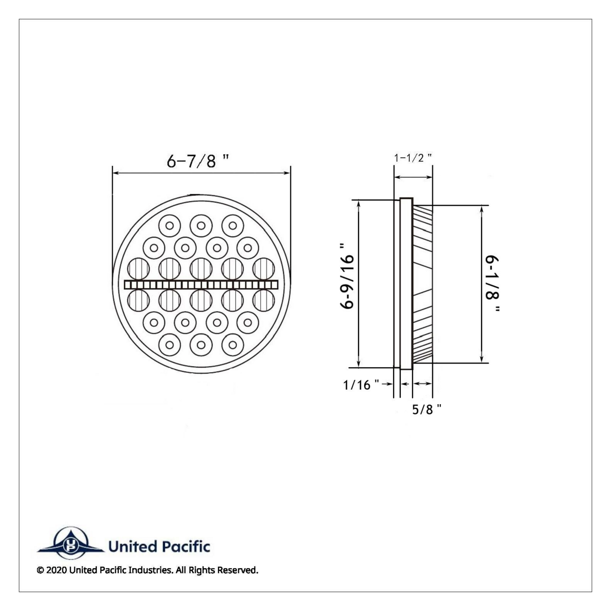ULTRALIT - 24 High Power LED Circular Light With Dual Color LED Position Light Bar - Thumbnail 15