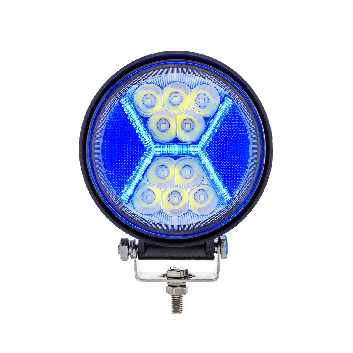 4.5" 24 High Power LED Work Light With "X" Blue Light Guide - Thumbnail 10