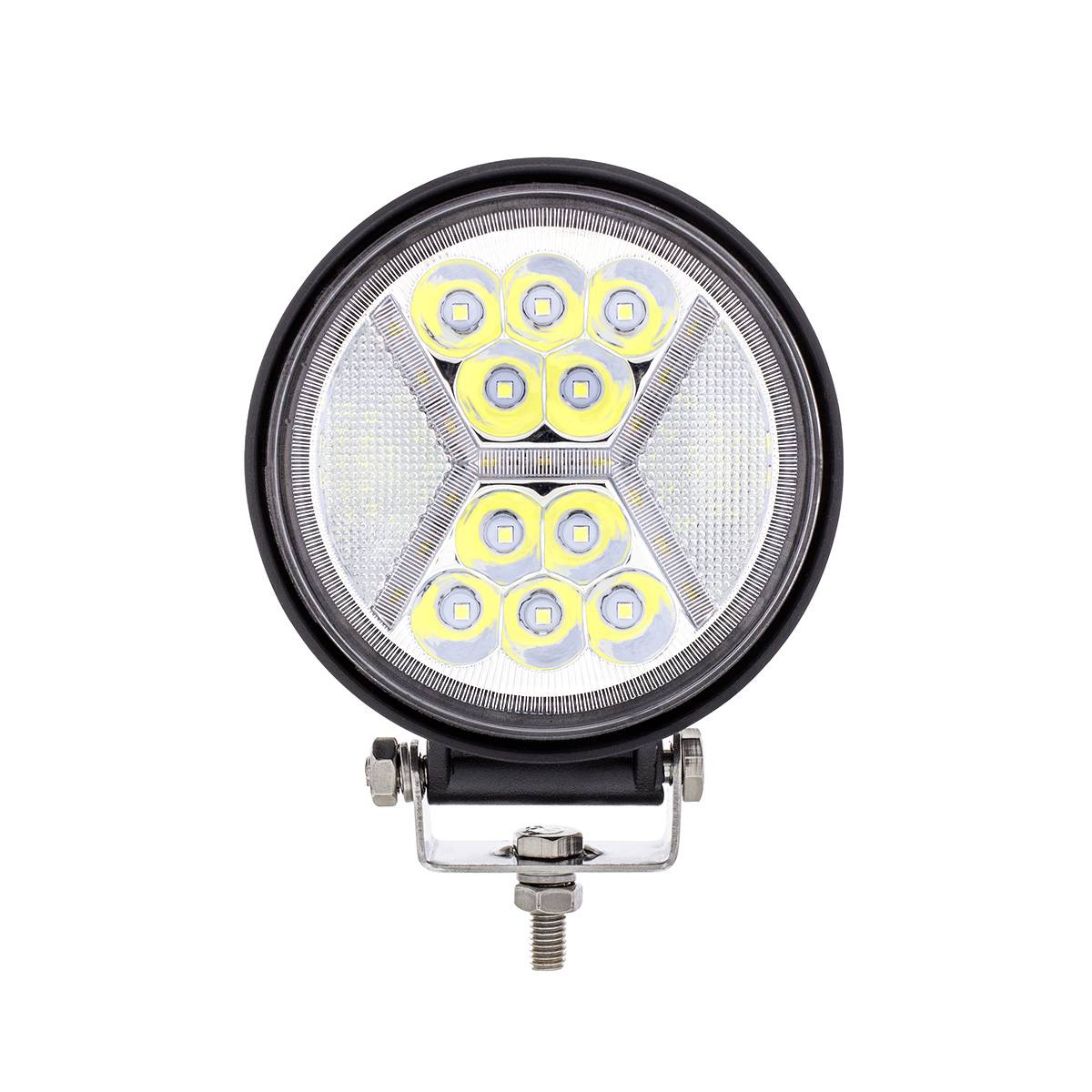 4.5" 24 High Power LED Work Light With "X" White Light Guide - Thumbnail 2