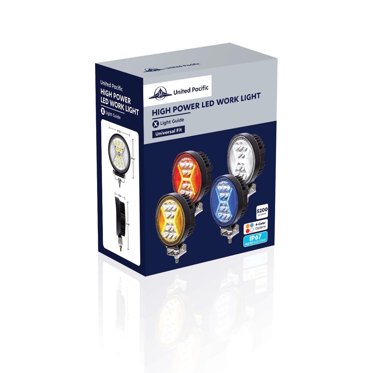 4.5" 24 High Power LED Work Light With "X" White Light Guide - Thumbnail 6