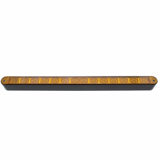 14 LED 12" Light Bar With Black Housing - Amber LED/Amber Lens - Thumbnail 3
